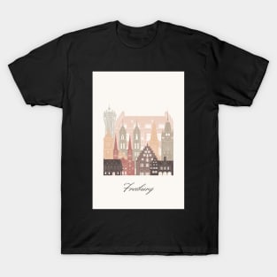 Freiburg, Germany, map skyline - 04 style T-Shirt